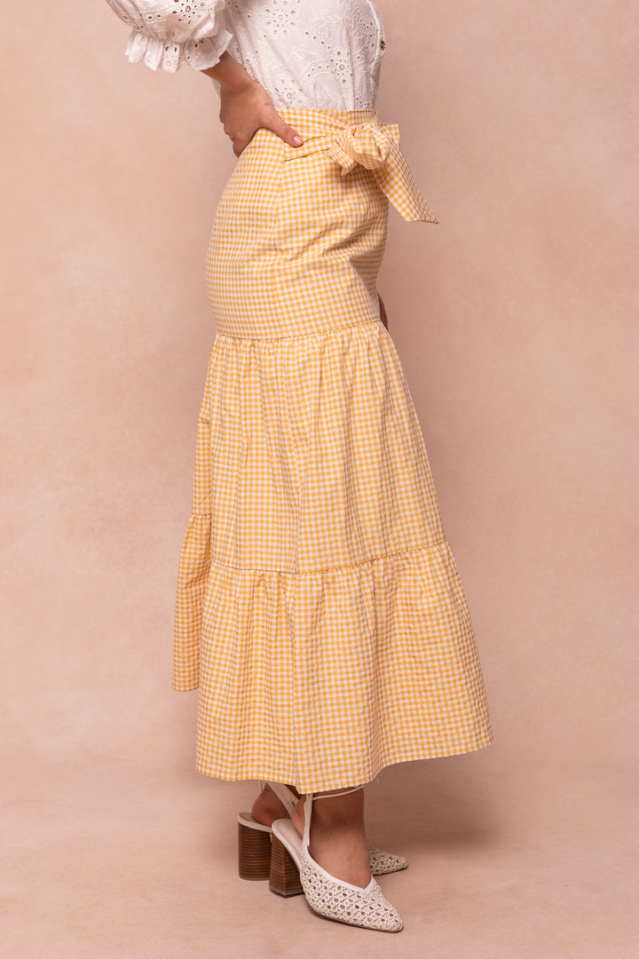 Jodi Skirt in Yellow Gingham