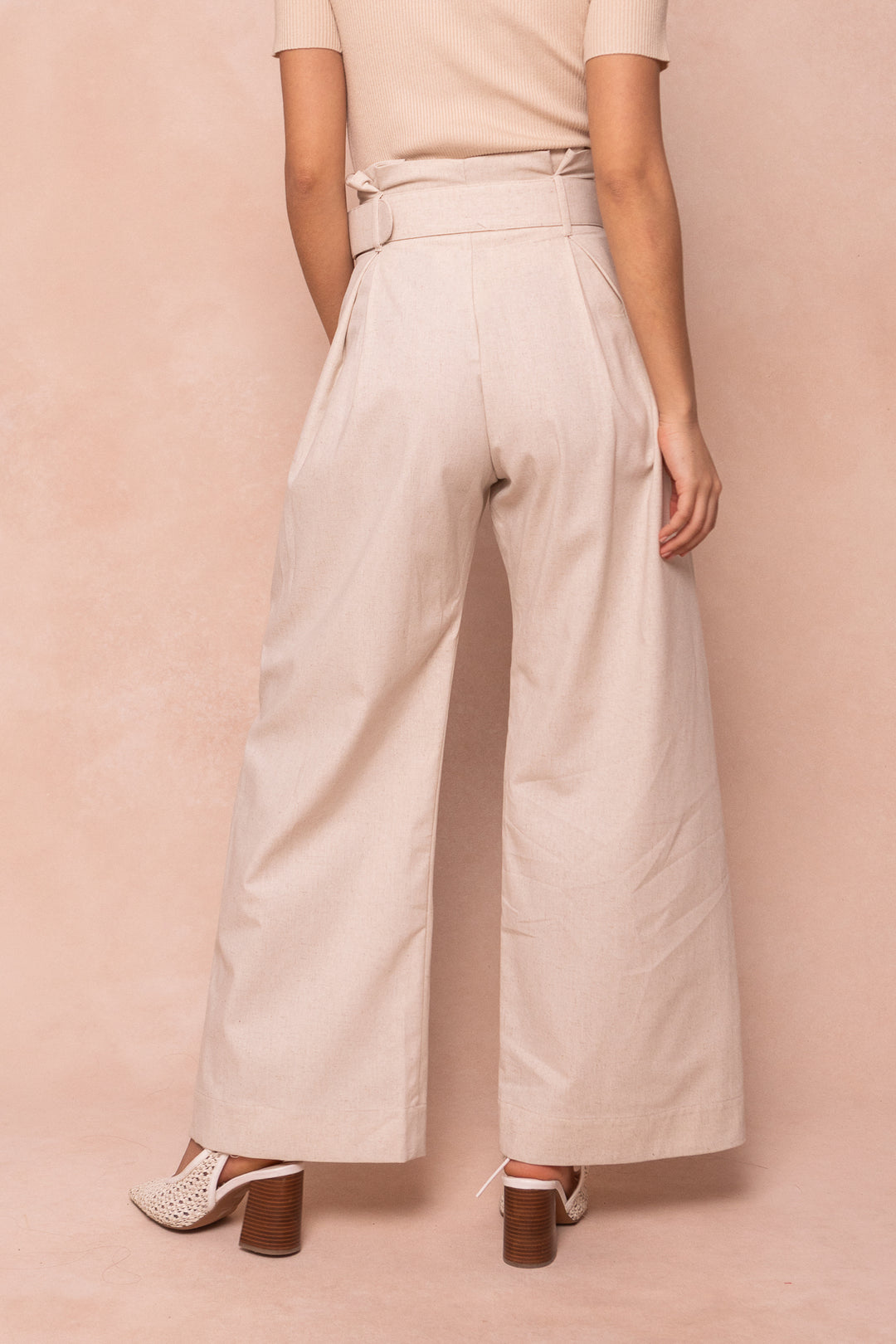 Rio Linen Trousers in Beige