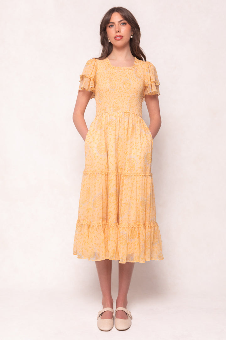 Meg Dress in Yellow