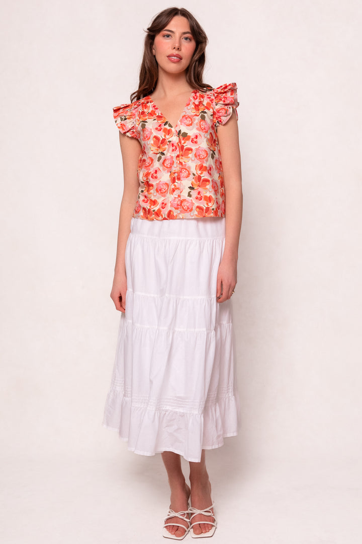 Lana Blouse in Pink Floral