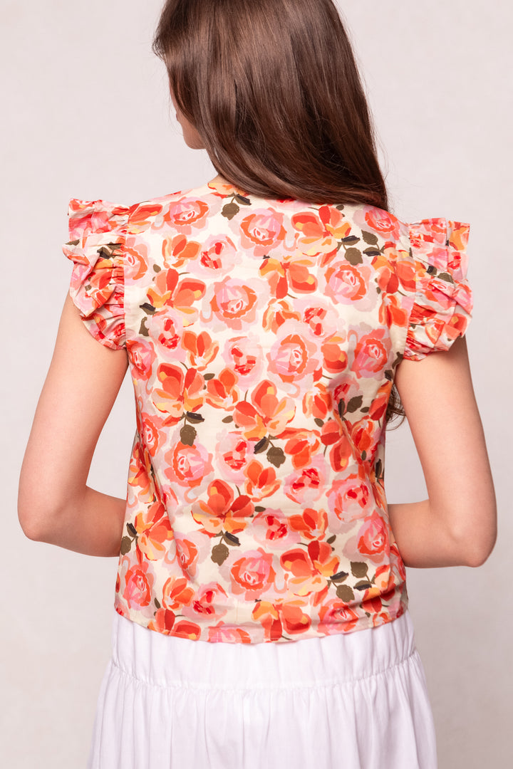 Lana Blouse in Pink Floral
