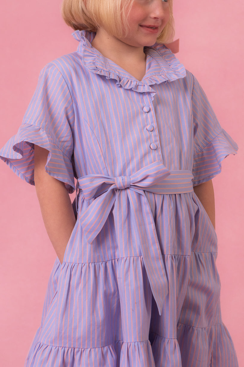 Mini Sutton Dress in Pinstripe - FINAL SALE