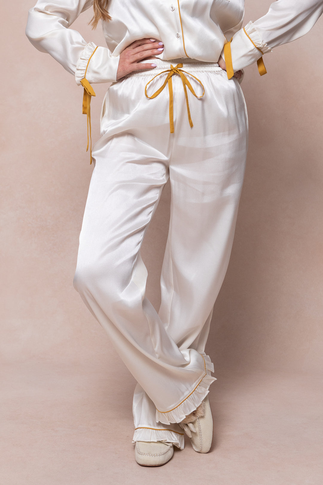 Sylvia Pajama Set in Cream