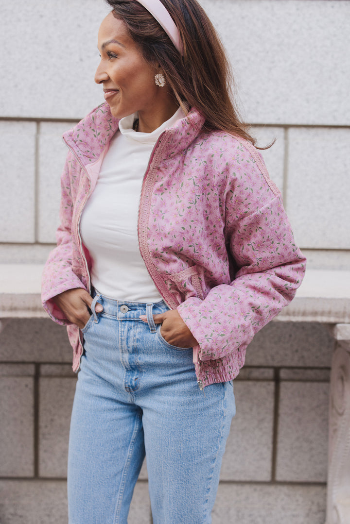 Tasia Jacket in Pink Floral