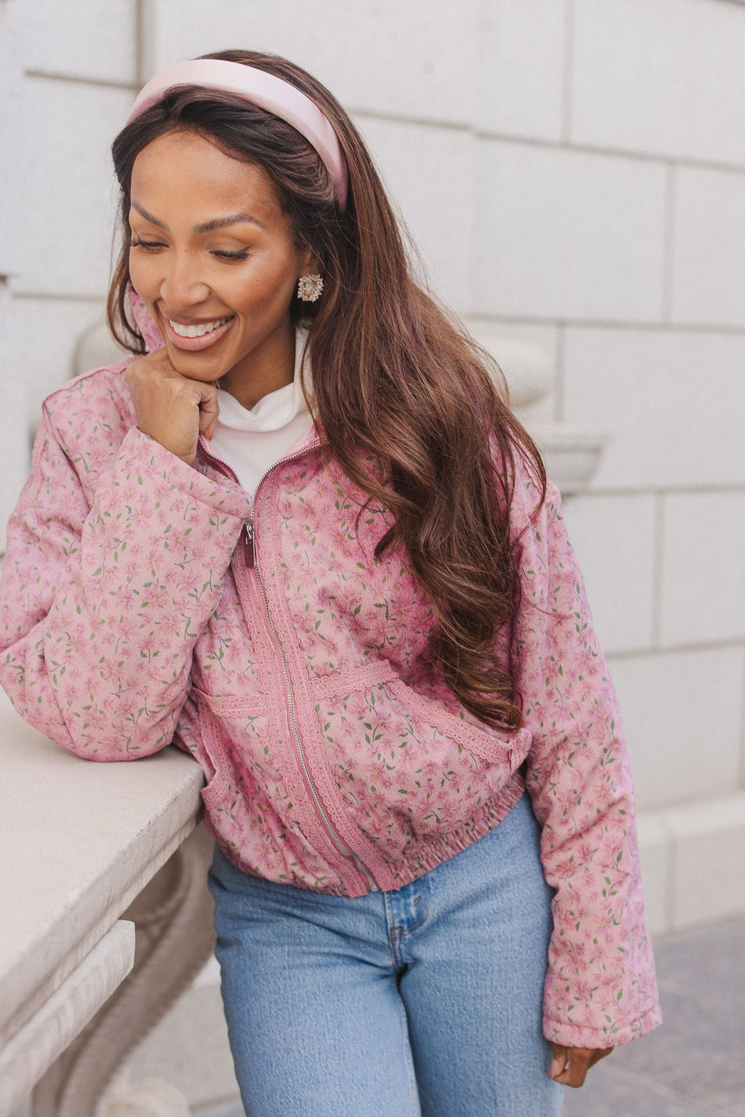 Tasia Jacket in Pink Floral