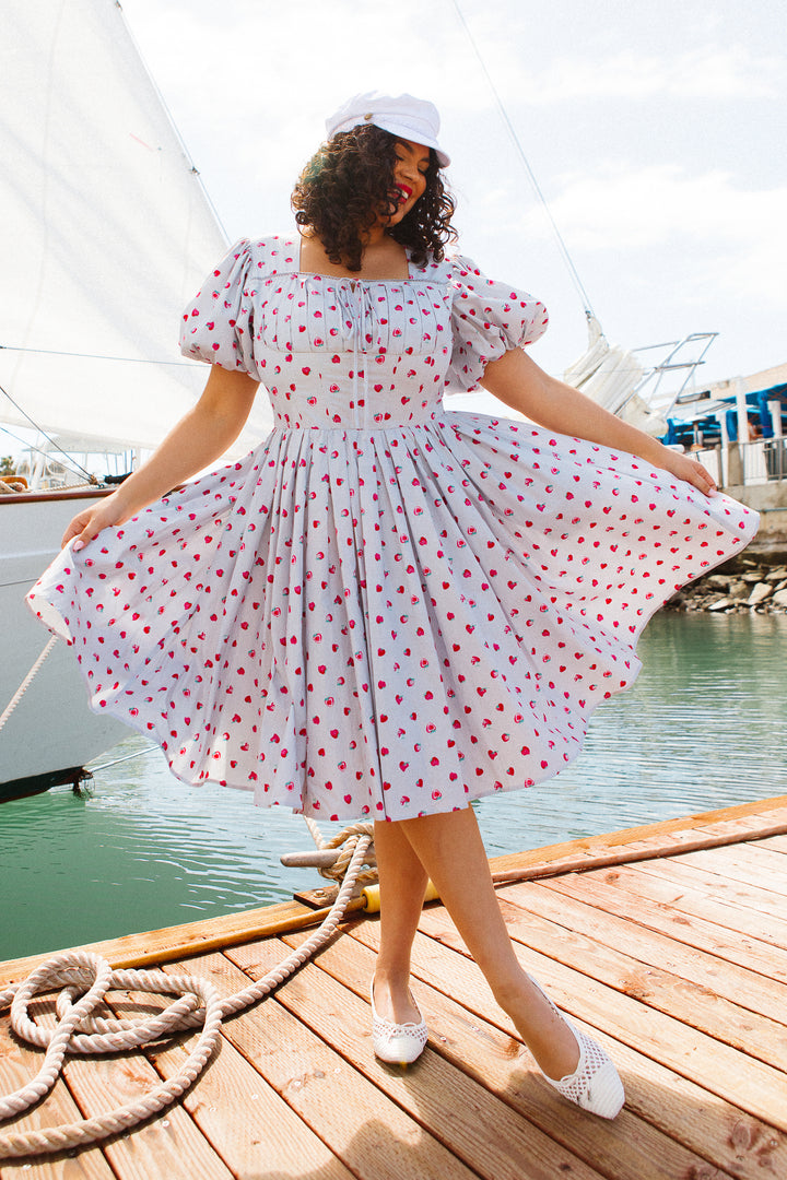 Thea Dress in Strawberry - FINAL SALE