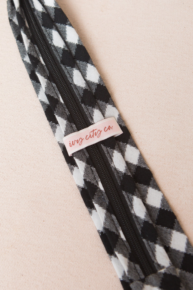 Boys Max Tie in Cupcake Black Gingham - FINAL SALE