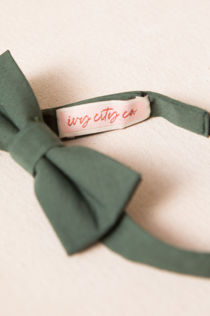 Baby Boys Henry Bow Tie in Dark Green - FINAL SALE