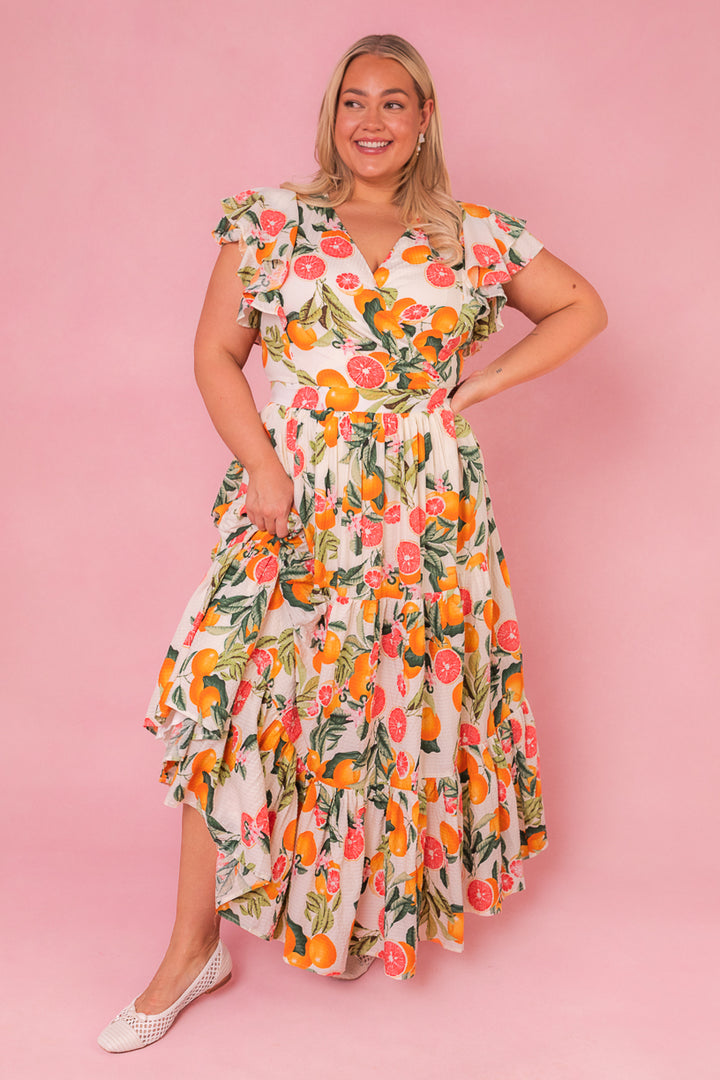 Trixie Dress in Citrus - FINAL SALE