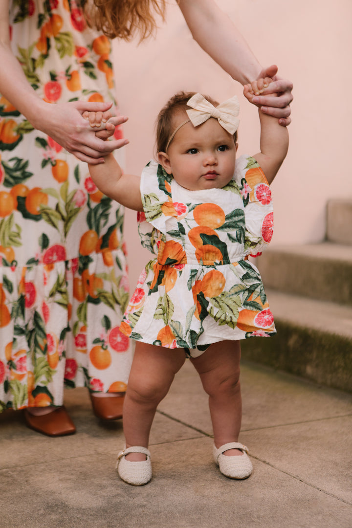 Baby Trixie Skirt Romper in Citrus