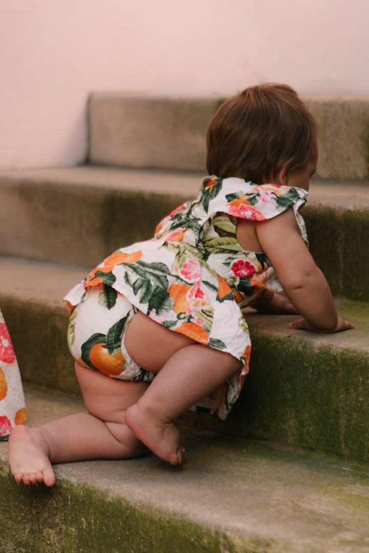 Baby Trixie Skirt Romper in Citrus