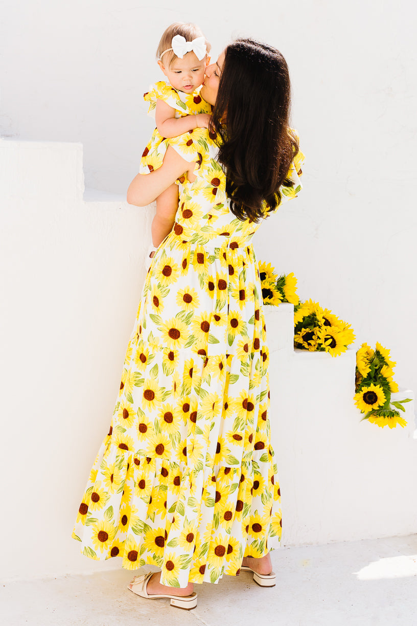 Baby Trixie Skirt Romper in Sunflower - FINAL SALE