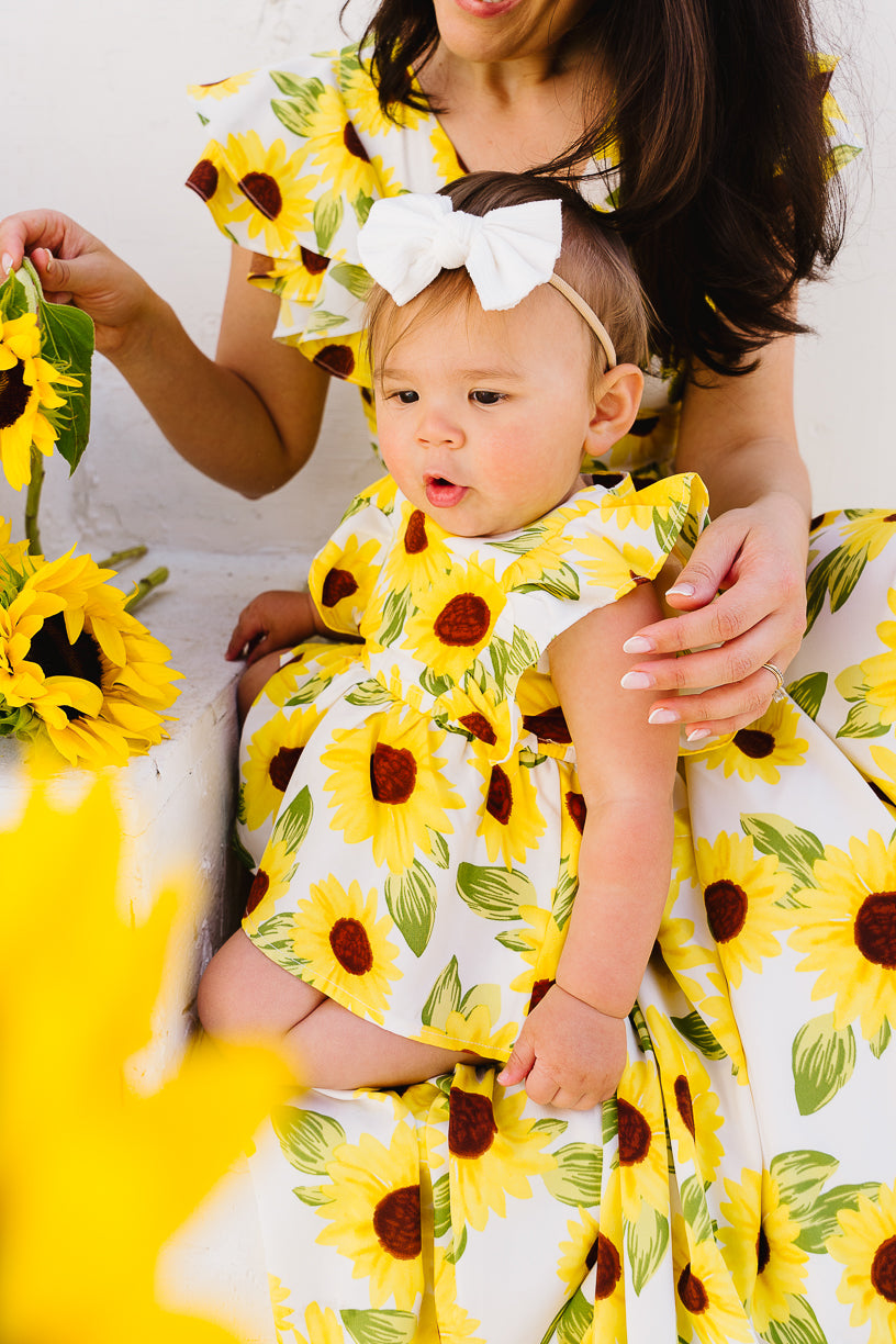 Baby Trixie Skirt Romper in Sunflower - FINAL SALE