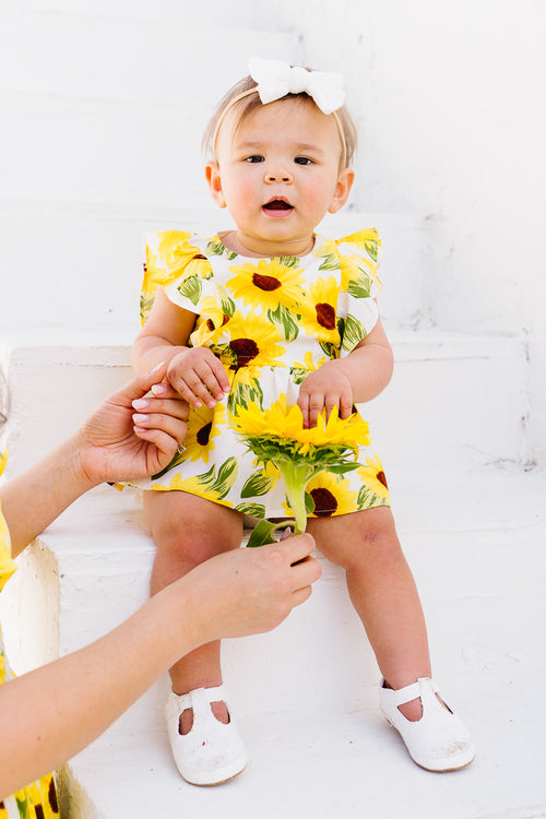 Baby Trixie Skirt Romper in Sunflower - FINAL SALE