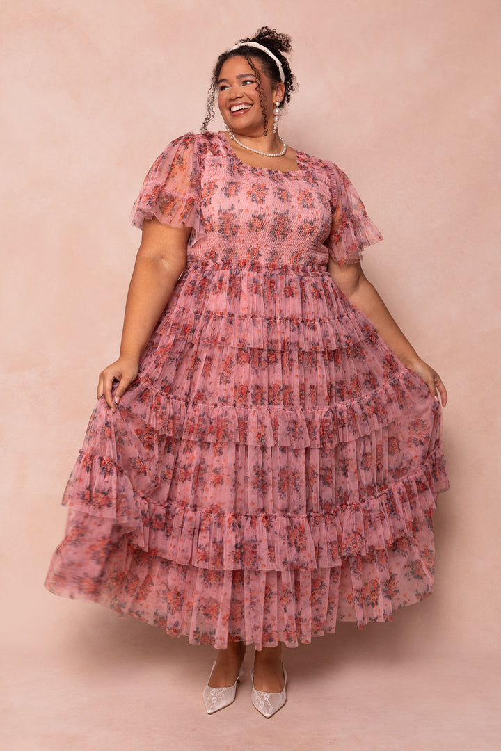 Vienna Dress in Pink Floral