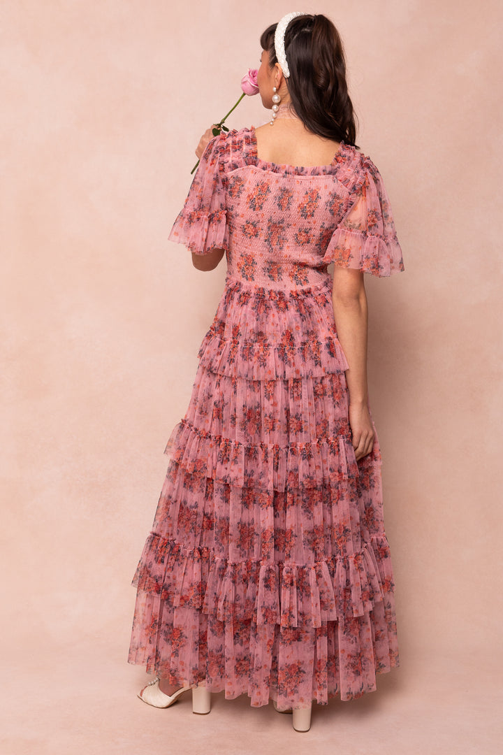 Vienna Dress in Pink Floral