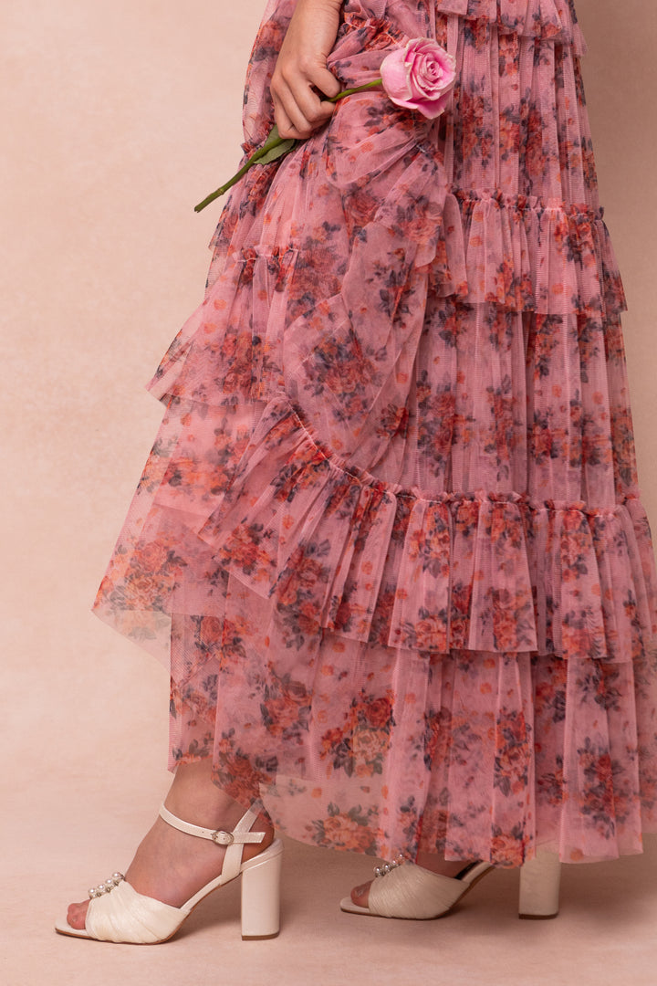 Vienna Dress in Pink Floral