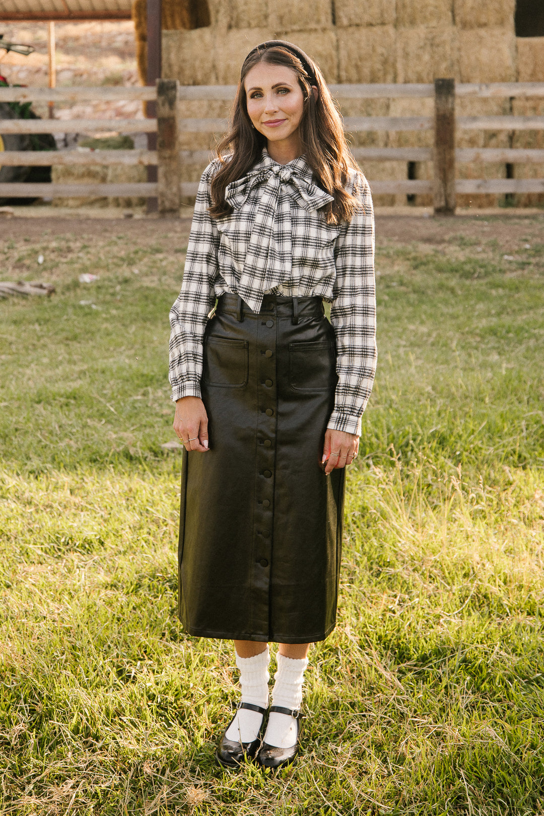 Genevieve Blouse in Plaid - FINAL SALE