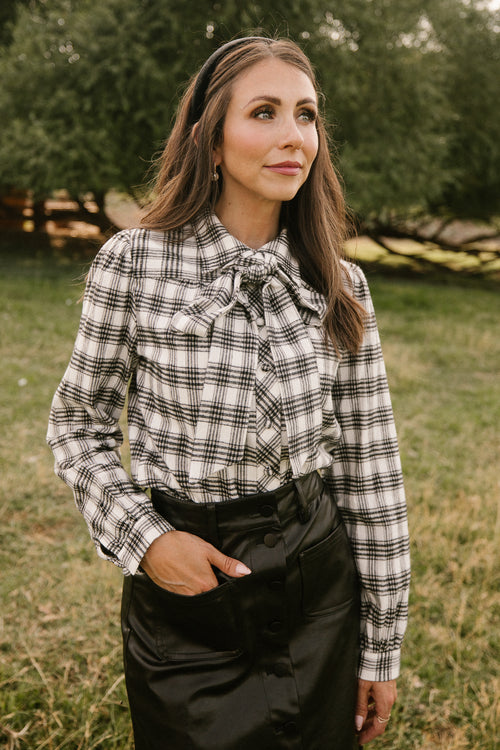 Genevieve Blouse in Plaid - FINAL SALE