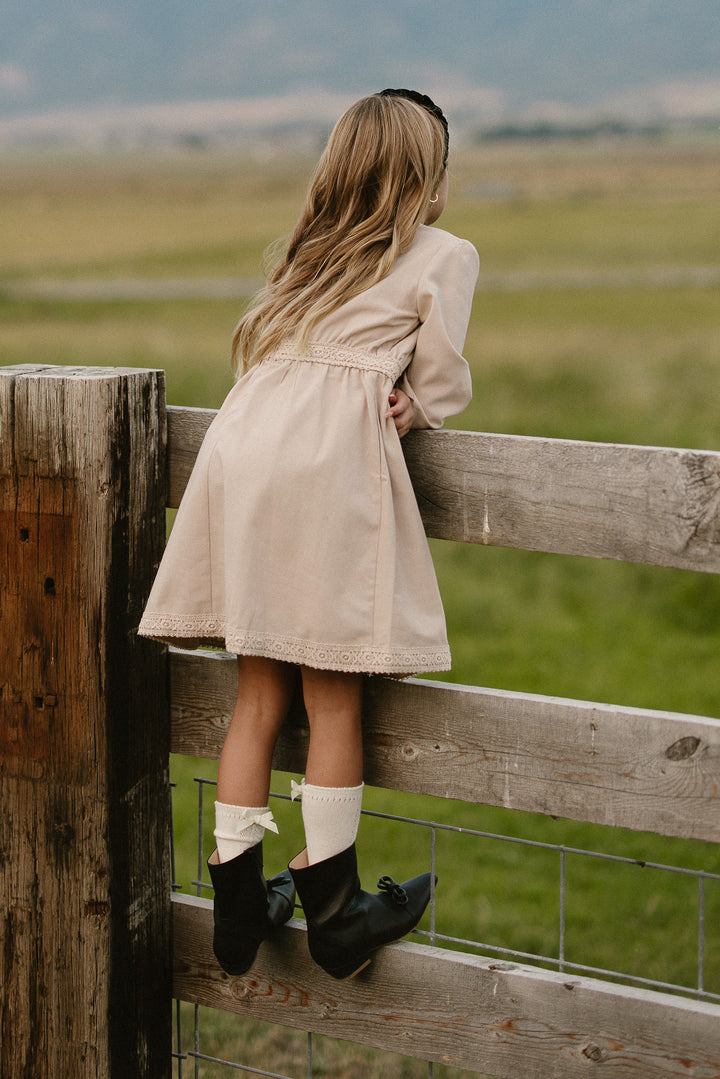 Mini Fallon Dress in Oatmeal - FINAL SALE