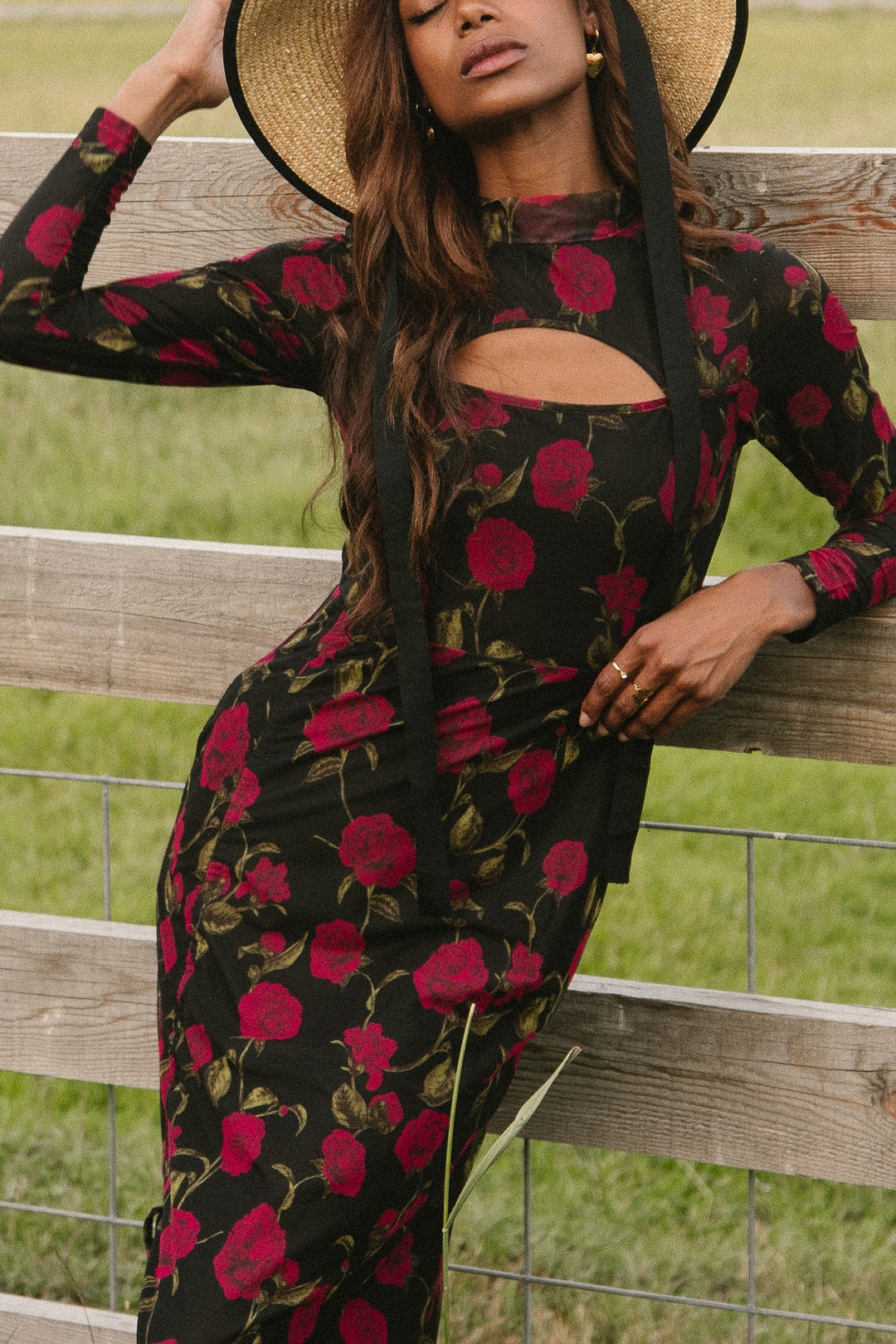 Victoria Dress in Dark Floral - FINAL SALE