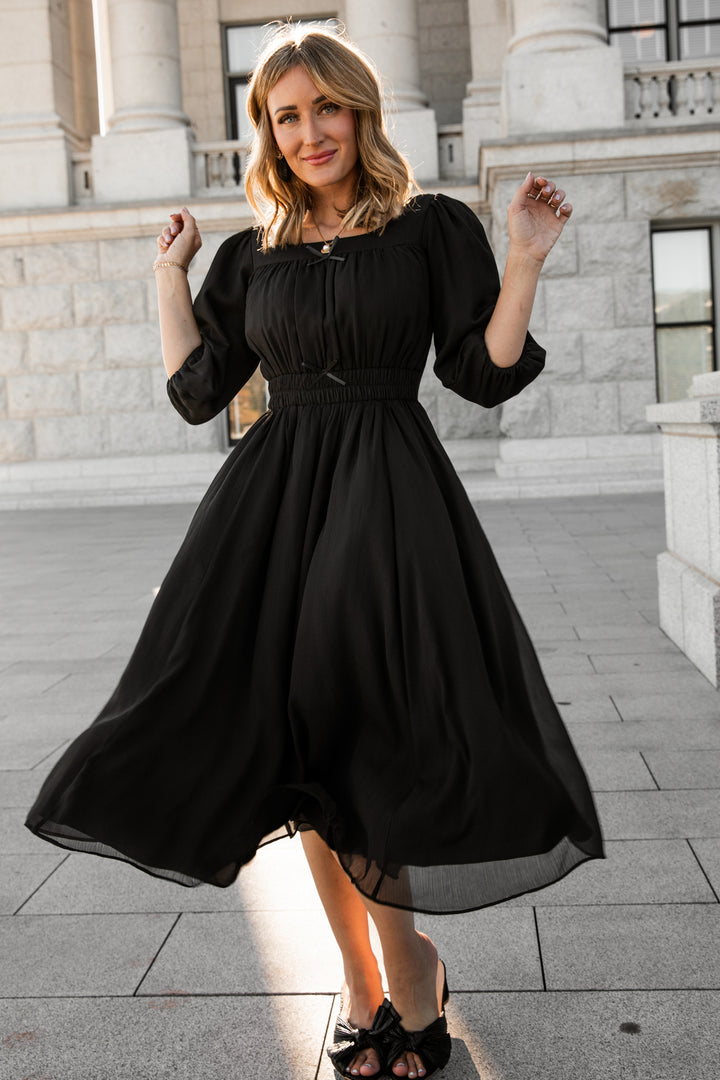 Do-Re-Mi Dress in Black - FINAL SALE-Adult