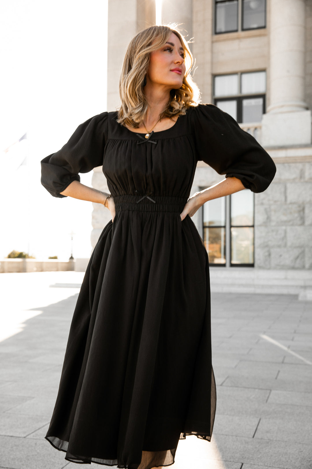 Do-Re-Mi Dress in Black - FINAL SALE-Adult