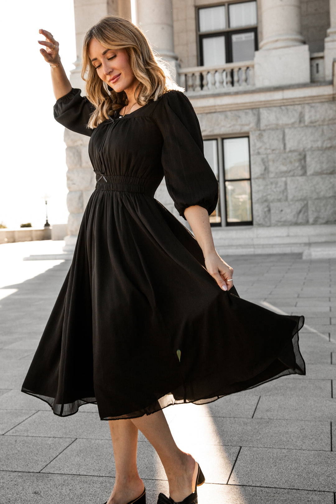 Do-Re-Mi Dress in Black - FINAL SALE-Adult