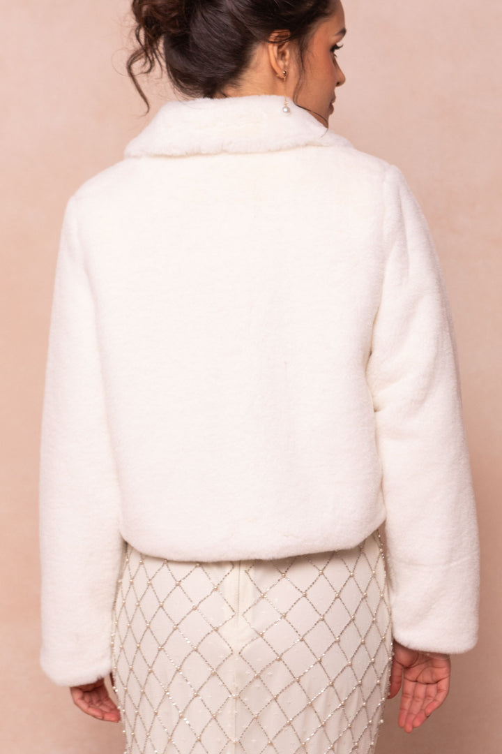 Willa Short Coat in White