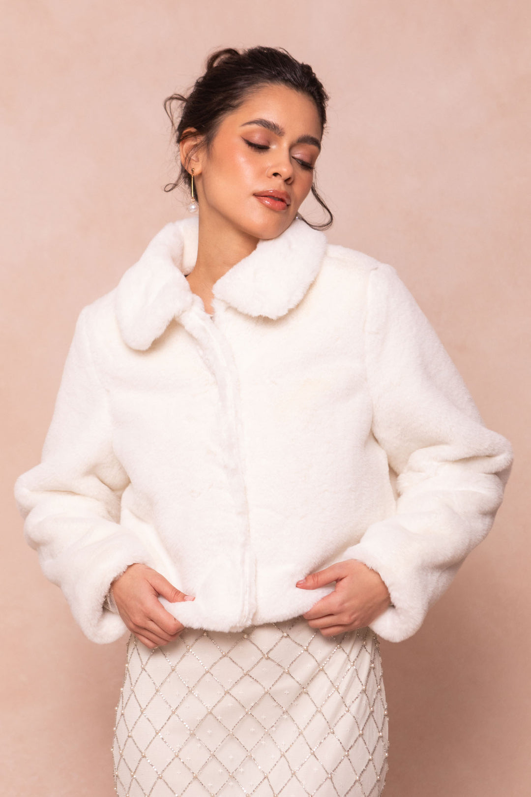 Willa Short Coat in White