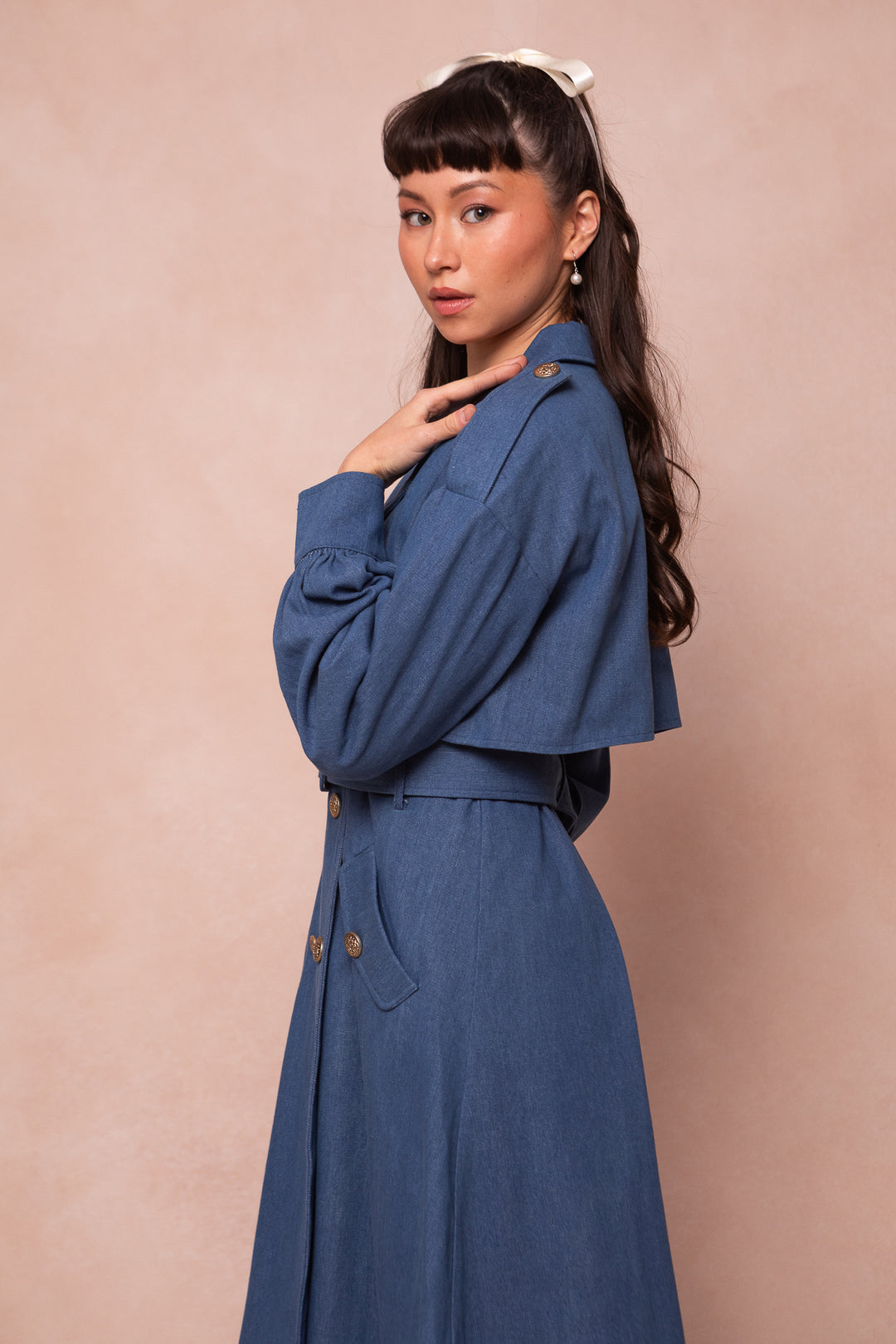 West End Trench in Denim