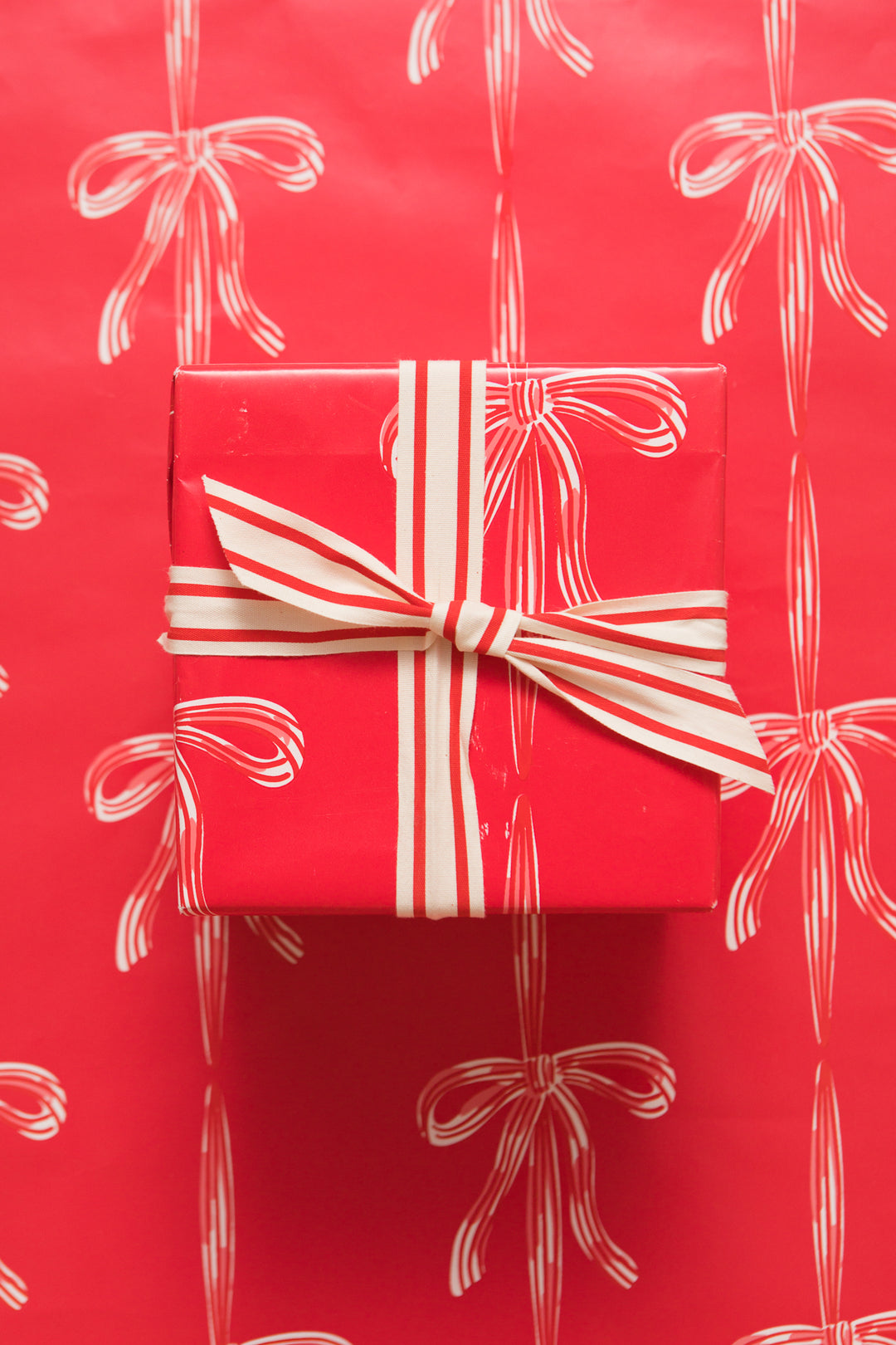 Wrapping Paper in Red Bowie Print