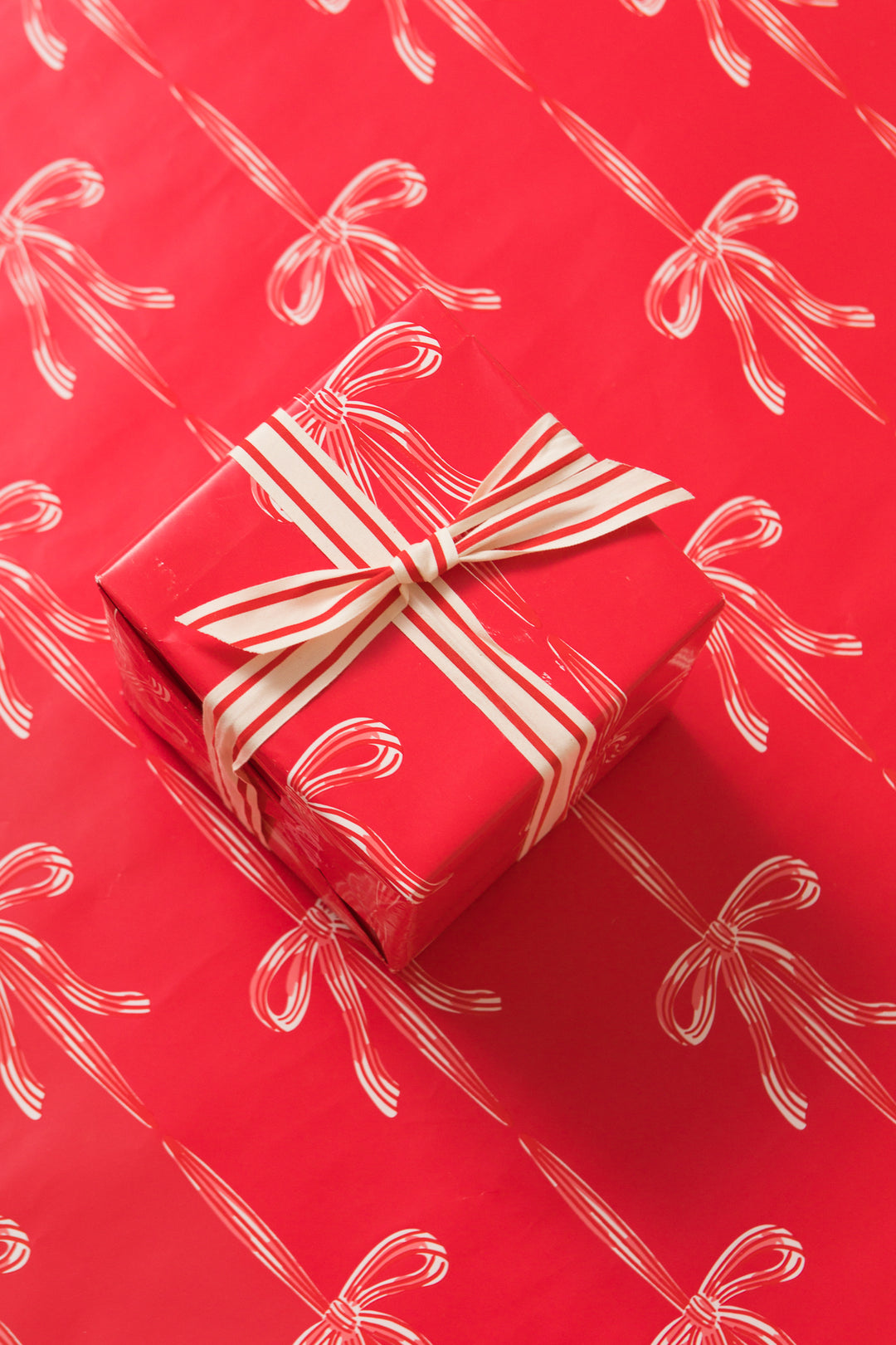 Wrapping Paper in Red Bowie Print