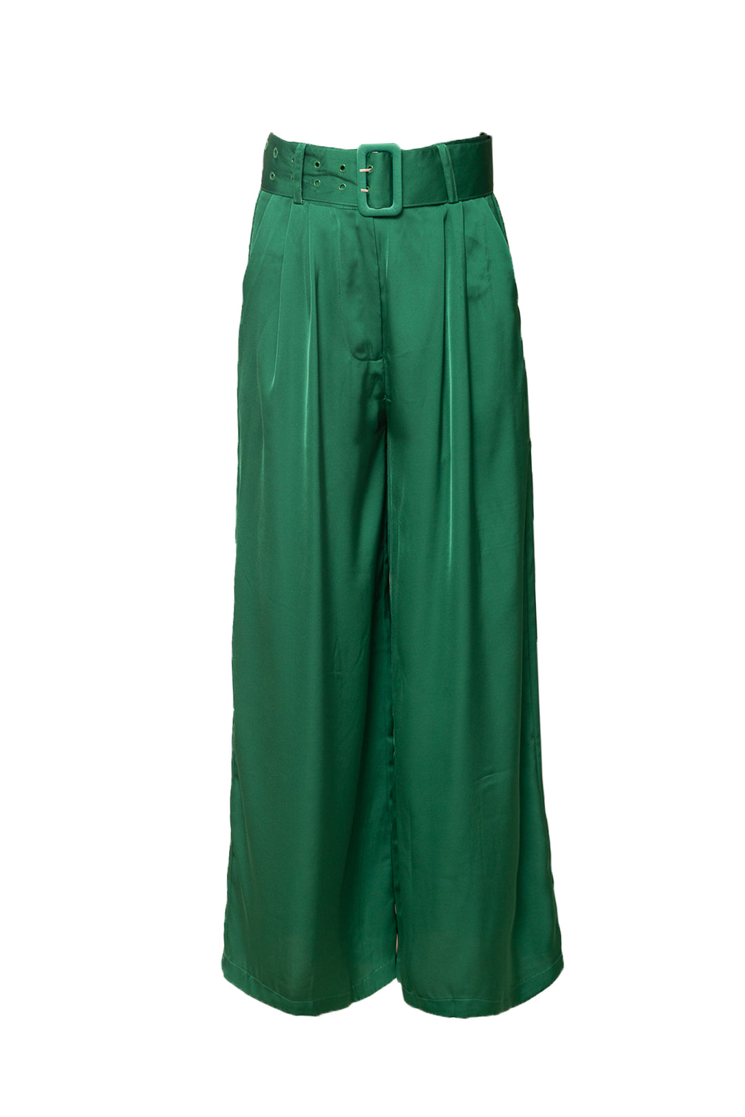 Zendaya Pants in Emerald Satin - FINAL SALE