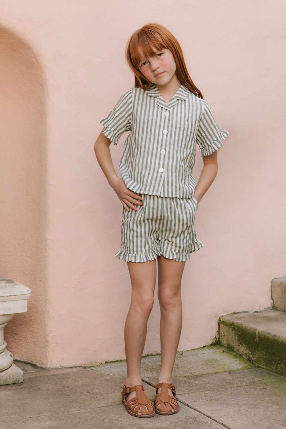 Mini Zuma Set in Green Stripe