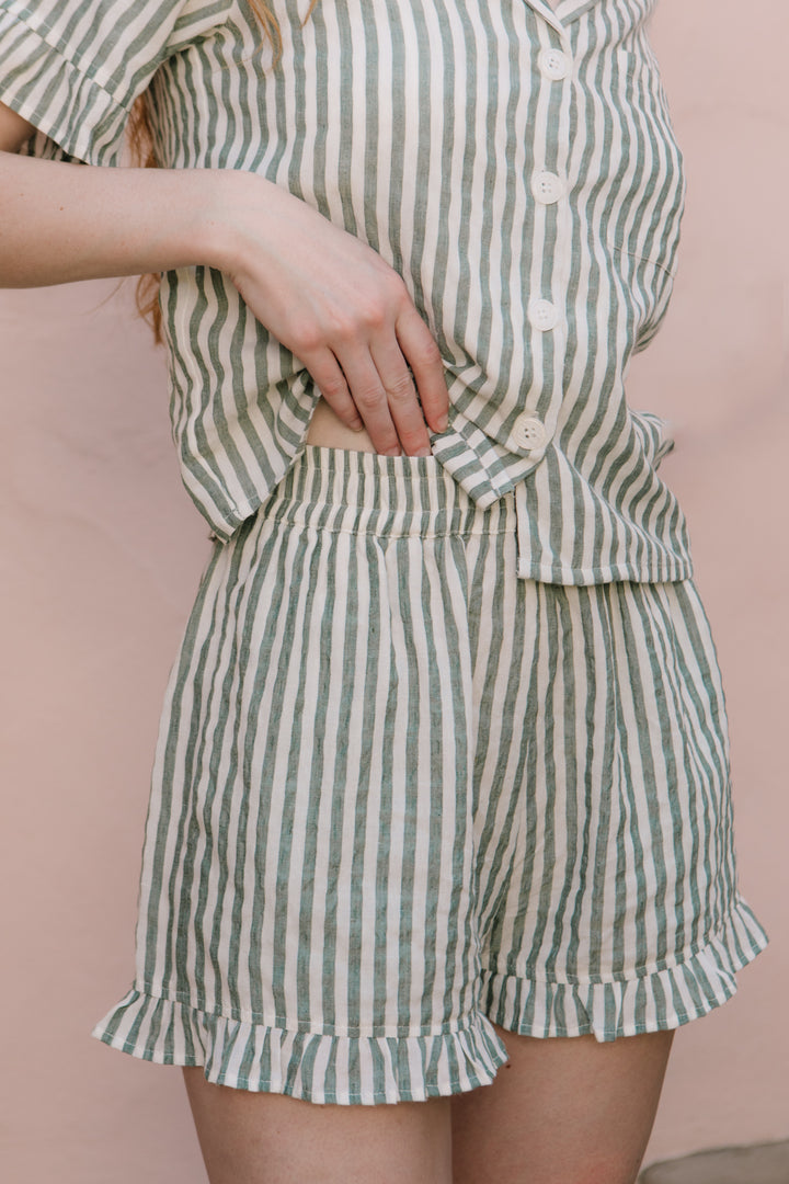 Zuma Set in Green Stripe