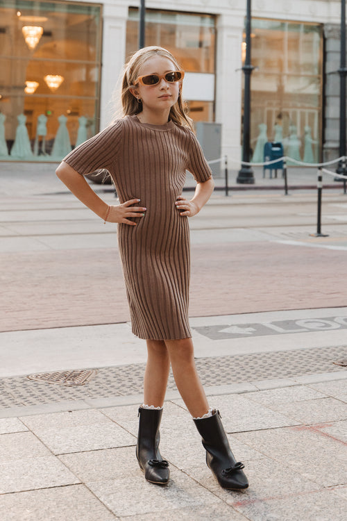 Mini Alexa Dress in Taupe - FINAL SALE