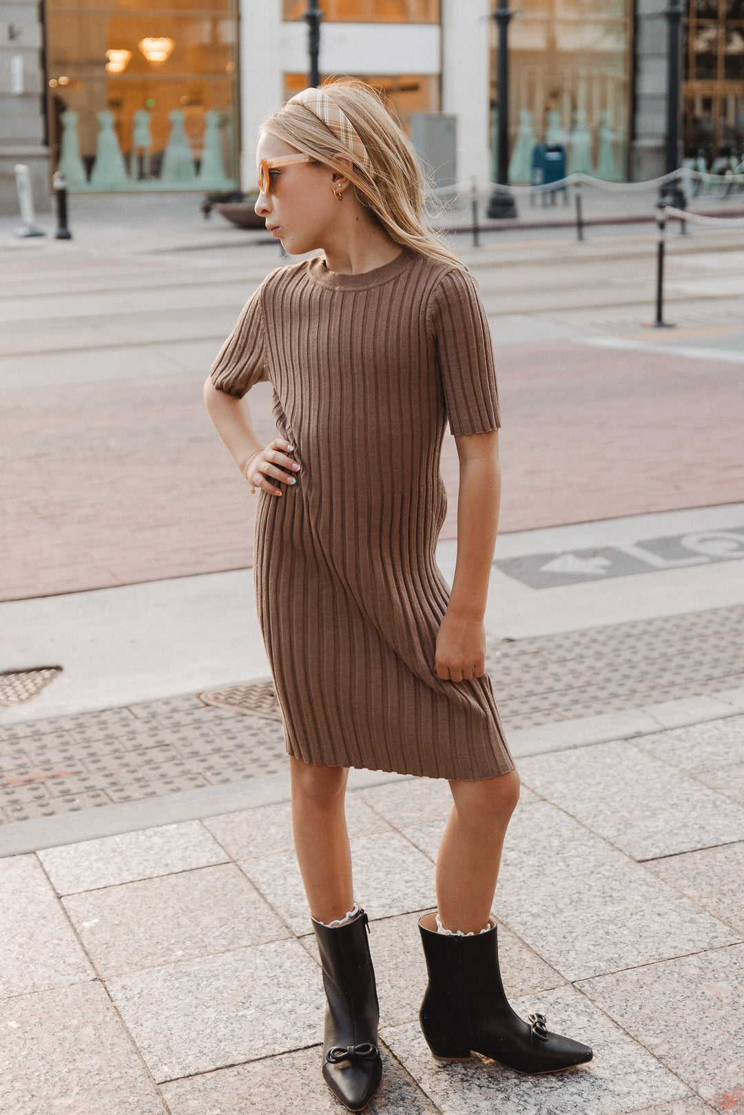 Mini Alexa Dress in Taupe - FINAL SALE