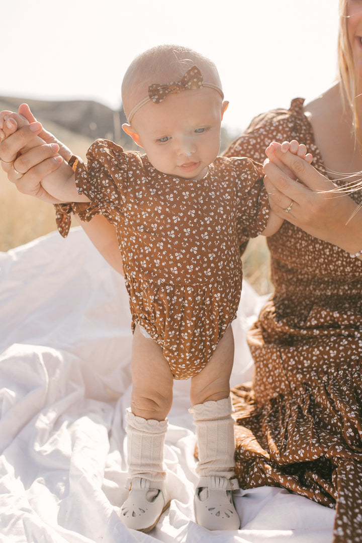 Baby Headband in Amber Floral