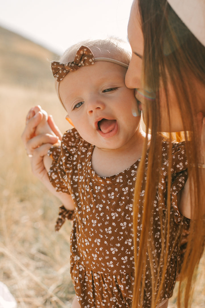 Baby Headband in Amber Floral