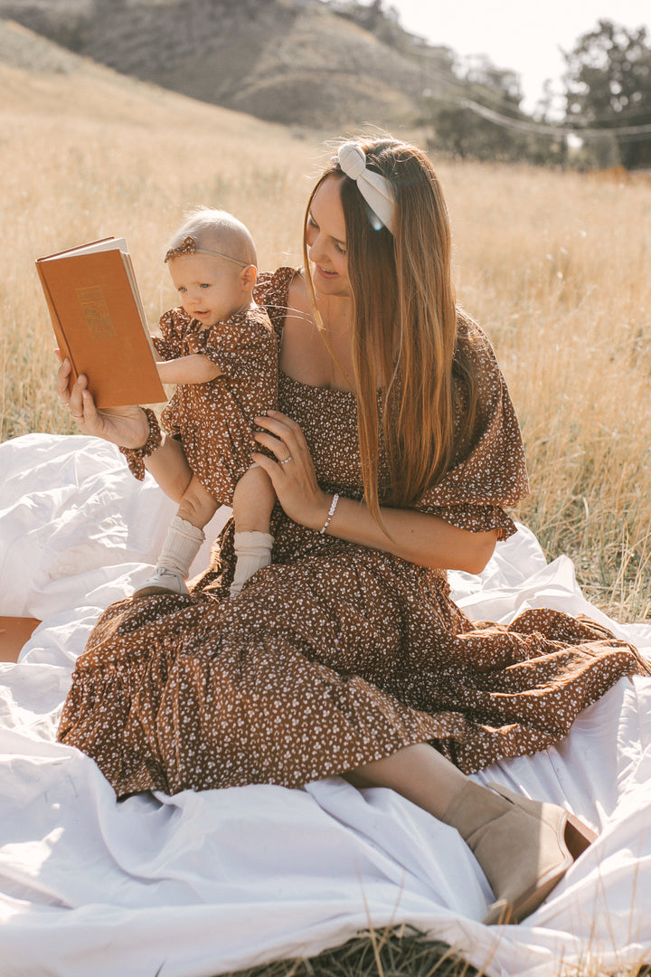 Baby Madeline Romper in Amber Floral