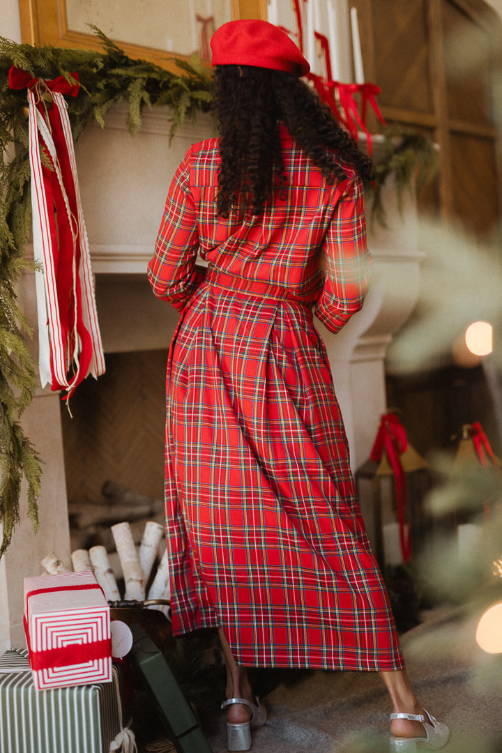 Angela Skirt in Holiday Plaid - FINAL SALE