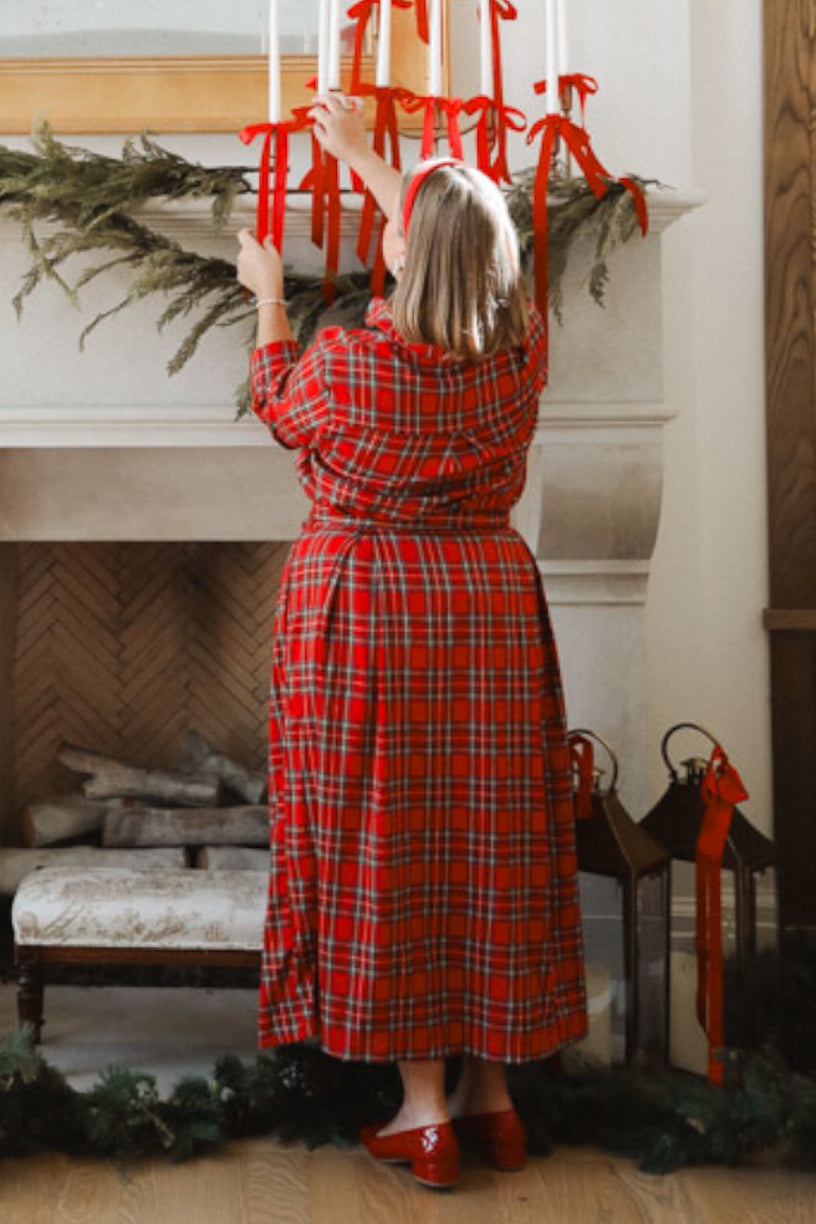 Angela Skirt in Holiday Plaid - FINAL SALE