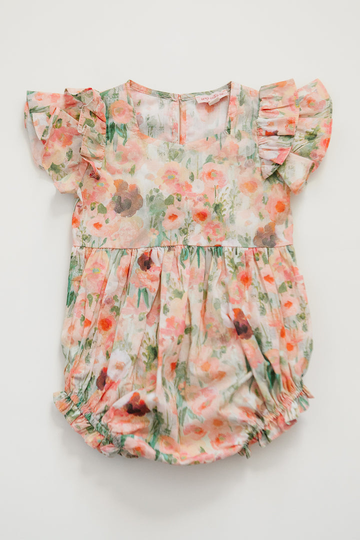 Baby Hattie Romper in Watercolor Floral