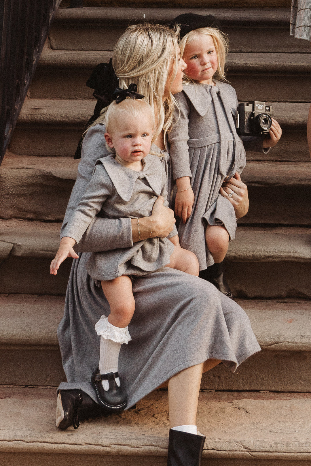 Baby Beau Dress Set in Gray - SLIGHTLY IMPERFECT - FINAL SALE