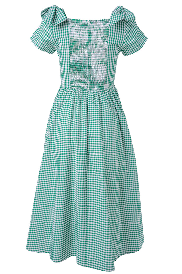 Blakely Dress in Green Gingham - FINAL SALE