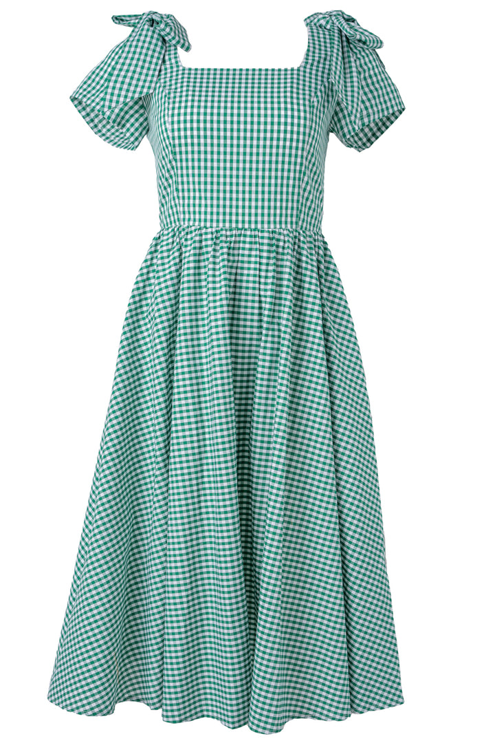 Blakely Dress in Green Gingham - FINAL SALE