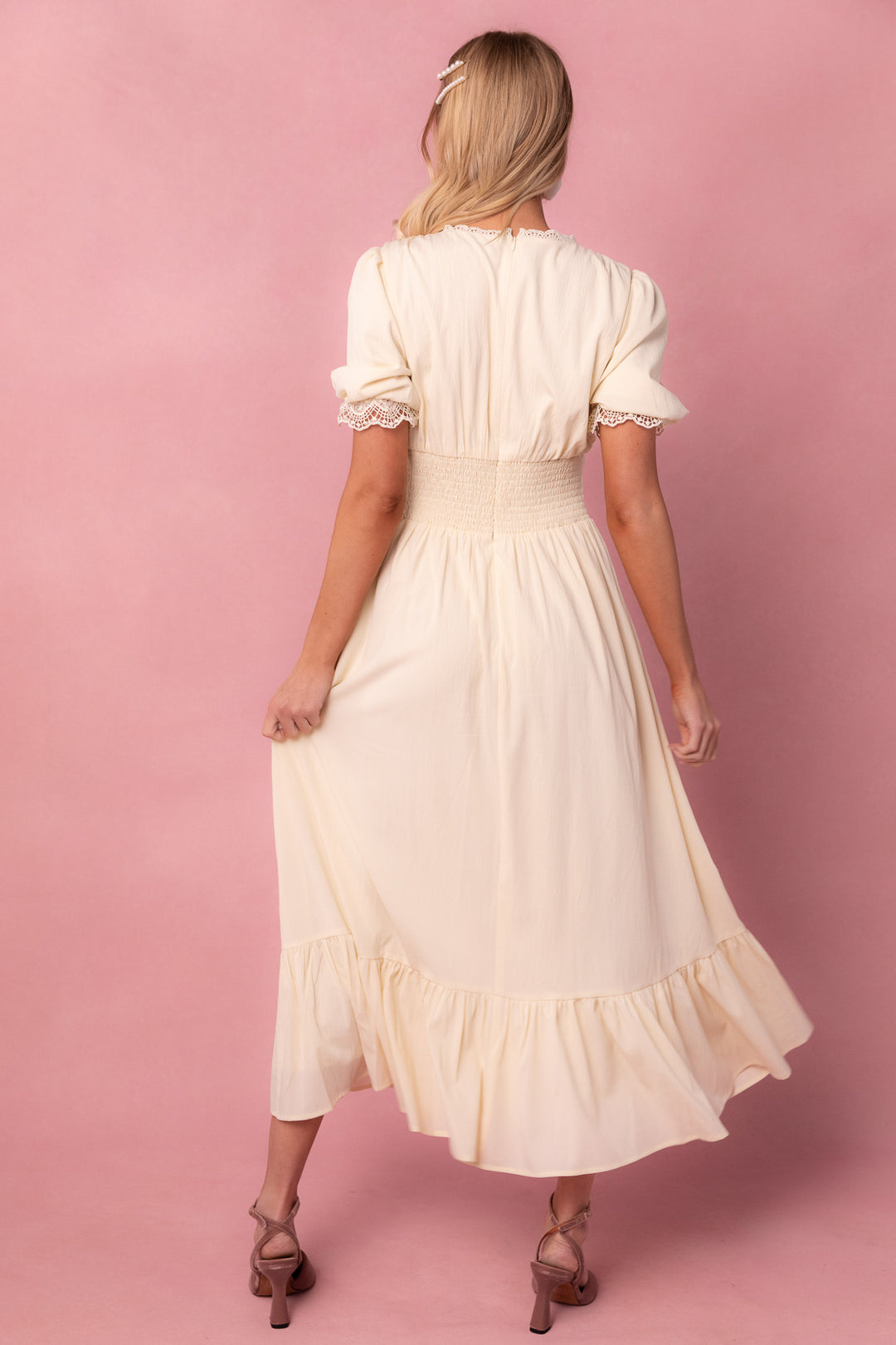 Brooke Dress in Ivory-Adult