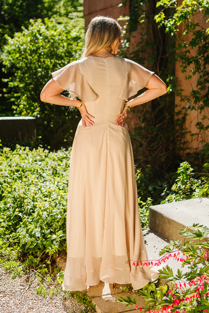 Callie Dress in Champagne Chiffon