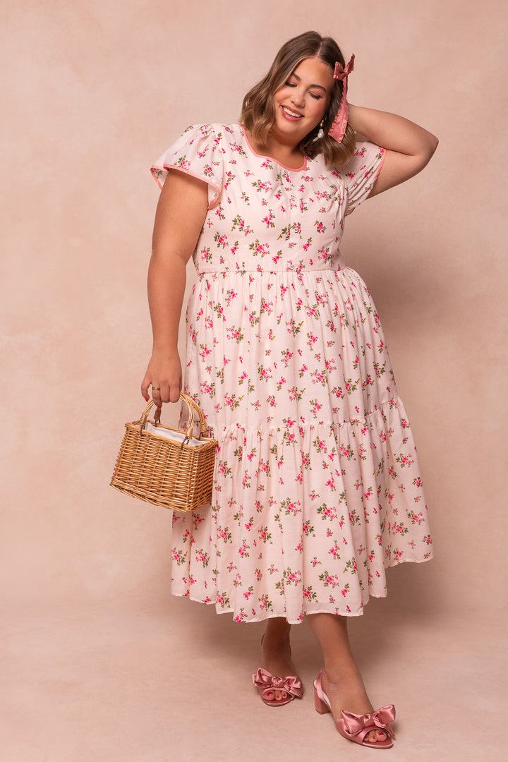 Nola Dress in Pink Floral